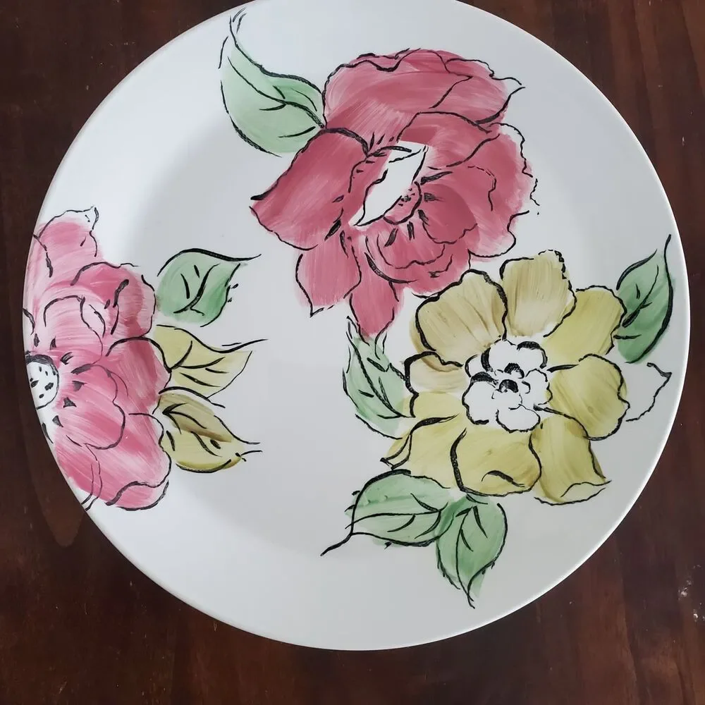 Johnson Brothers Carmel Floral Dinner Plates Set of 4 Plates 10-1/8